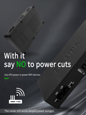 Mini UPS Power Backup UPS Power Supply With Lithium Batteries For Wifi Router