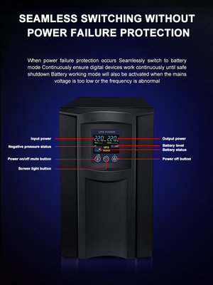 Advanced Energy Efficiency UPS Power Supply With Pure Sine Wave 3000va