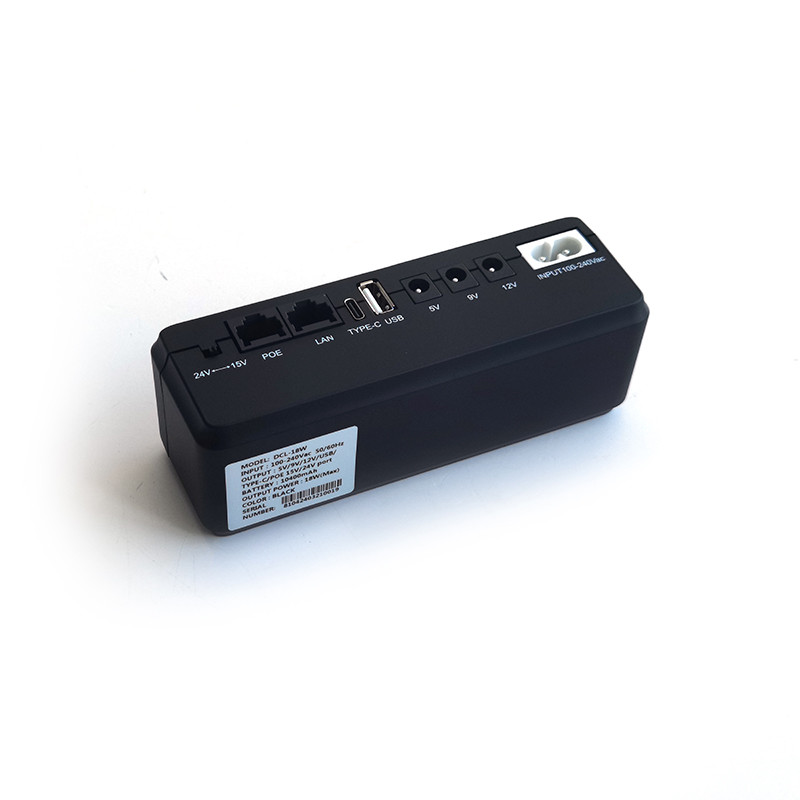Mini Power Ups For Router 18w Mini DC UPS For Wifi Router Output POE15V/24V 18w 10400mah Power ...