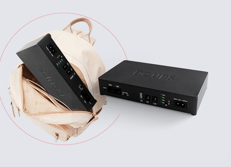 Mini UPS Power Backup UPS Power Supply With Lithium Batteries For Wifi ...